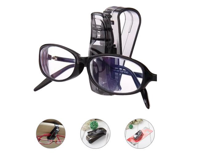 多功能眼鏡夾子 車內眼睛支架 墨鏡架 票據夾 遮陽板名片夾 名片卡片夾